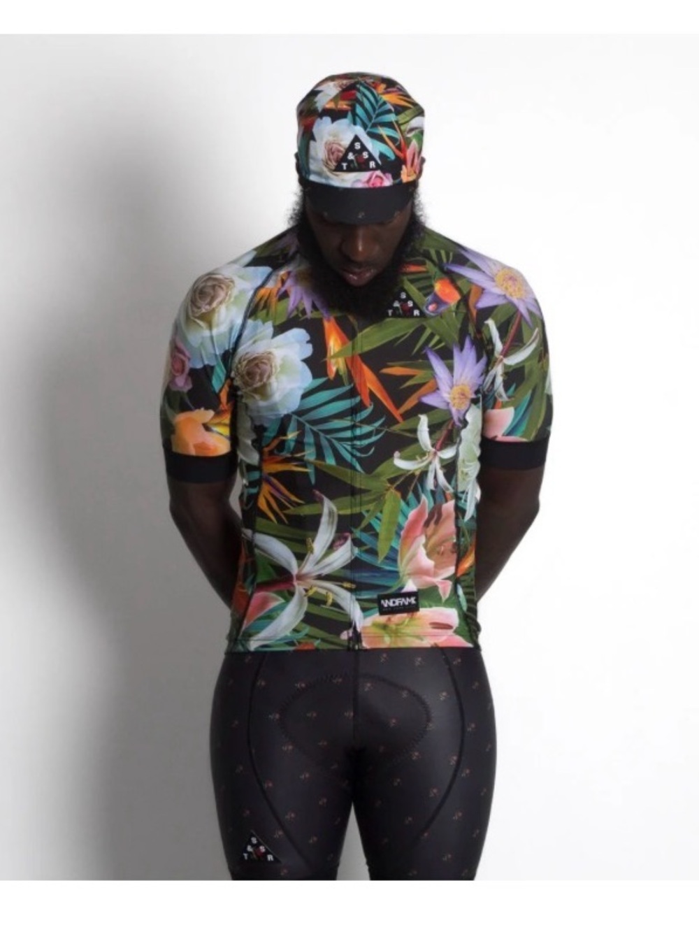 God and Famous Stop and Smell the Roses Cycling Jersey, Large